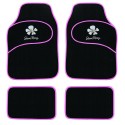 Tappeti Daisy - Neri con bordo rosa