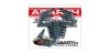 ADESIVO ABARTH 3D STICKERS SCORPIONE ARGENTO BORDO NERO 65MM