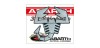 ADESIVO ABARTH 3D STICKERS SCORPIONE ARGENTO SATINATO BORDO NERO 65MM