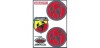 ADESIVO ABARTH RACING TABS 1 SCUDETTO E 2 SCORPIONI